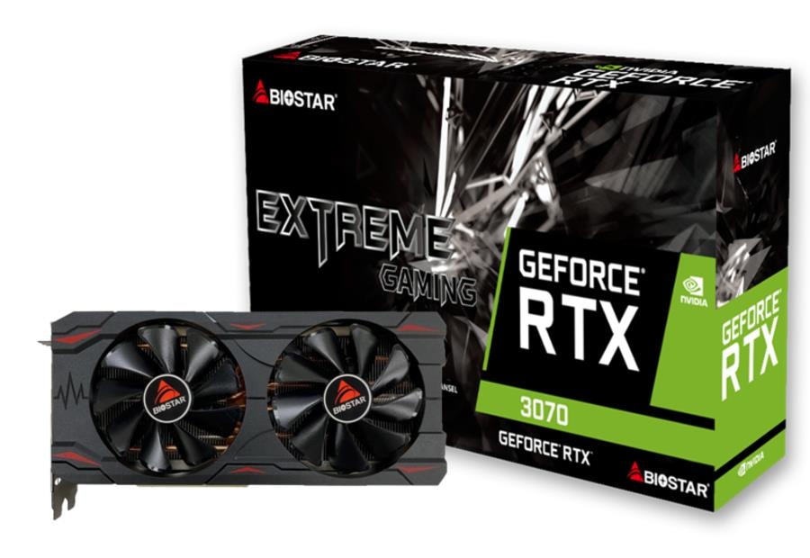 BIOSTAR NVIDIA GeForce RTX 3070 8GB graafikakaard