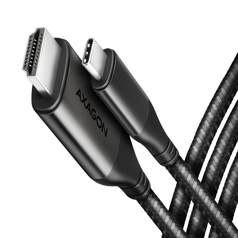 Активный видеокабель Axagon RVC-HI2MC, USB-C – HDMI, 4K 60 Гц, 1,8 м