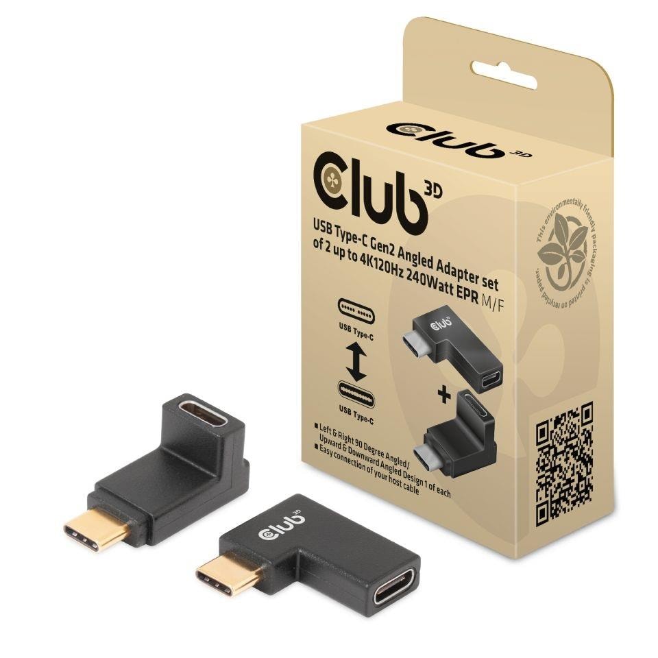 USB-C nurgaadapterite komplekt Club 3D CAC-1528, 2 tk, 240 W