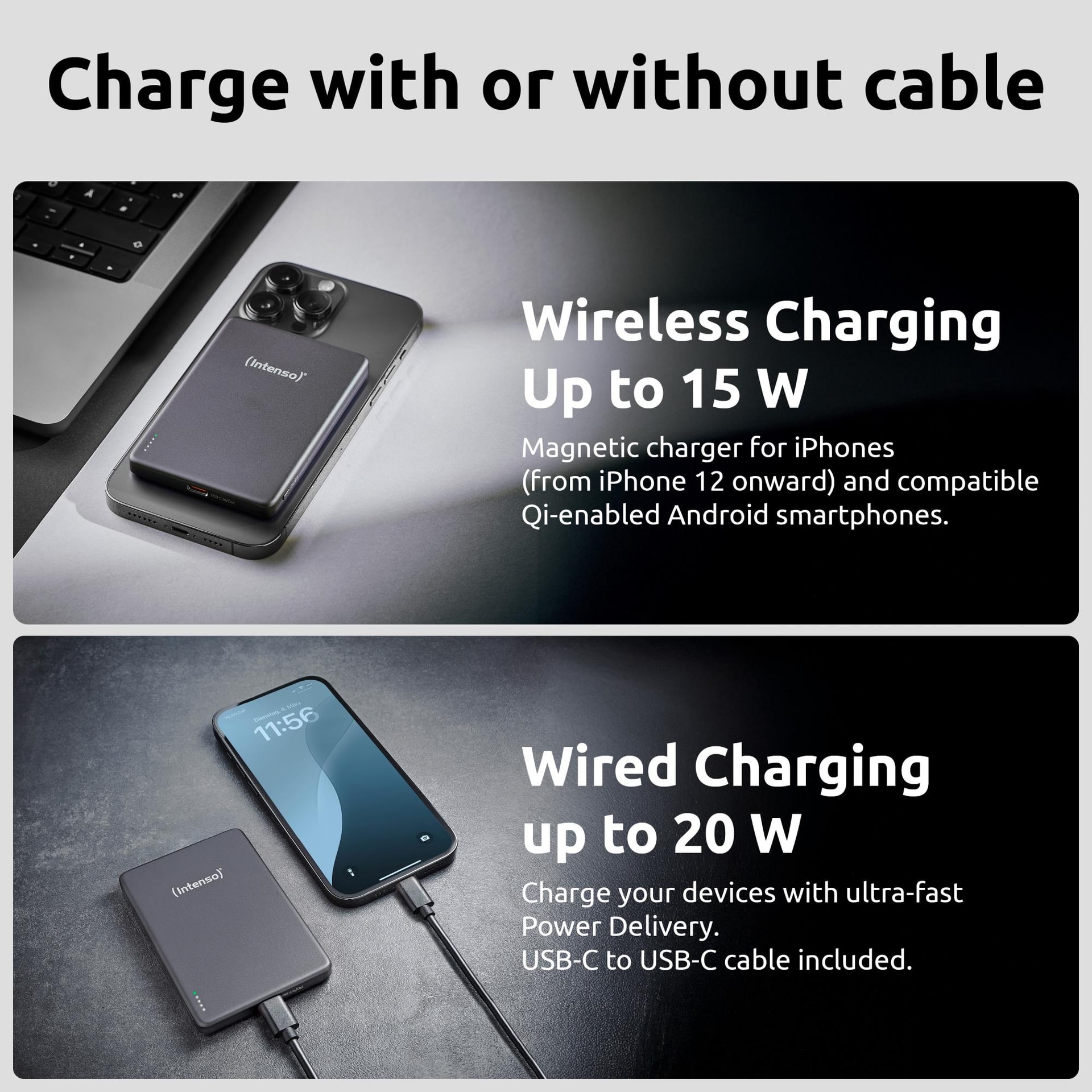 Magnetiline akupank Intenso MW5000, 5000 mAh, MagSafe, hall