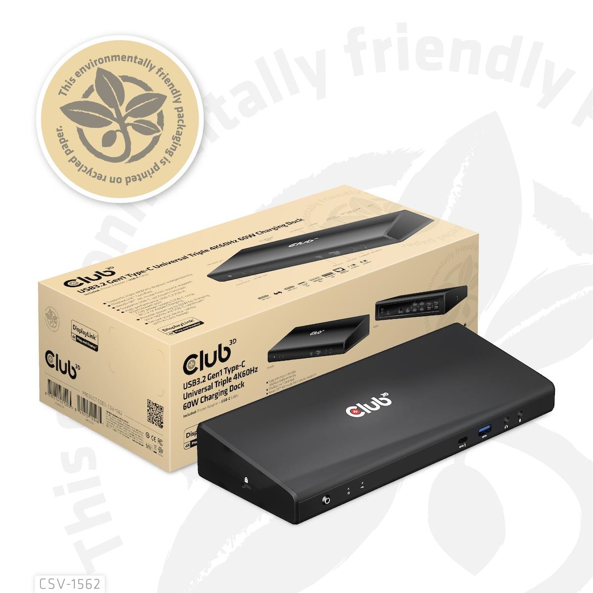 CLUB3D CSV-1562 USB-C докстанция 60W по выгодной цене