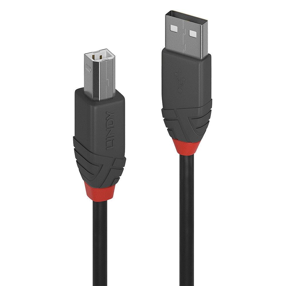 LINDY Anthra USB 2.0 A-B Cable 2m Black — Professional Grade