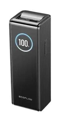 ECOFLOW 25000mAh kiirlaadija must – soodne võimsusbank