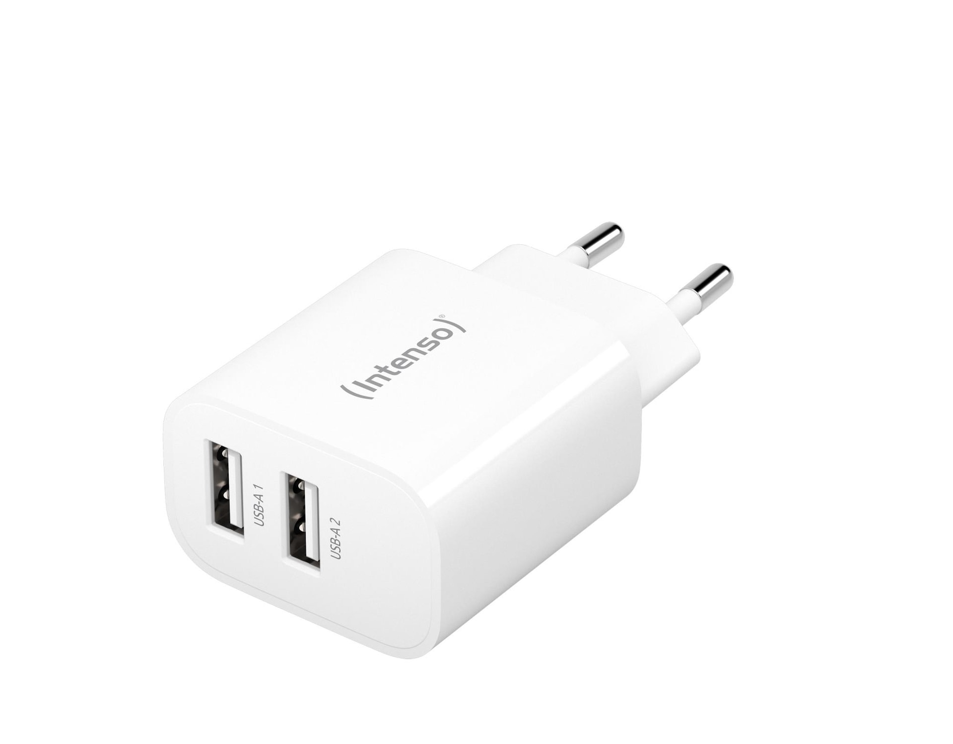 Intenso W24AA 7802412 wall charger, 2 × USB-A, 24 W, white