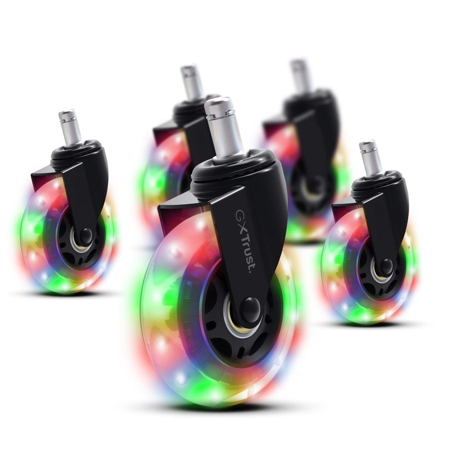 Trust GXT 701 LED Gel gaming chair castors, with LED lighting