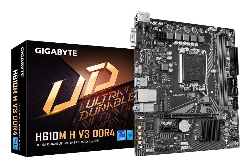 GIGABYTE H610MHV3DDR4 Intel LGA1700 Micro-ATX emaplaat