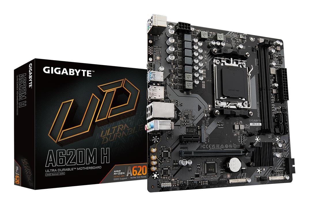 GIGABYTE A620M H 2.2 micro ATX AM5 emaplaat