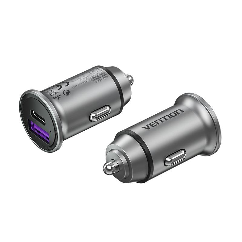 Vention 30W USB-C Car Charger Grey – Fast Charging Deal