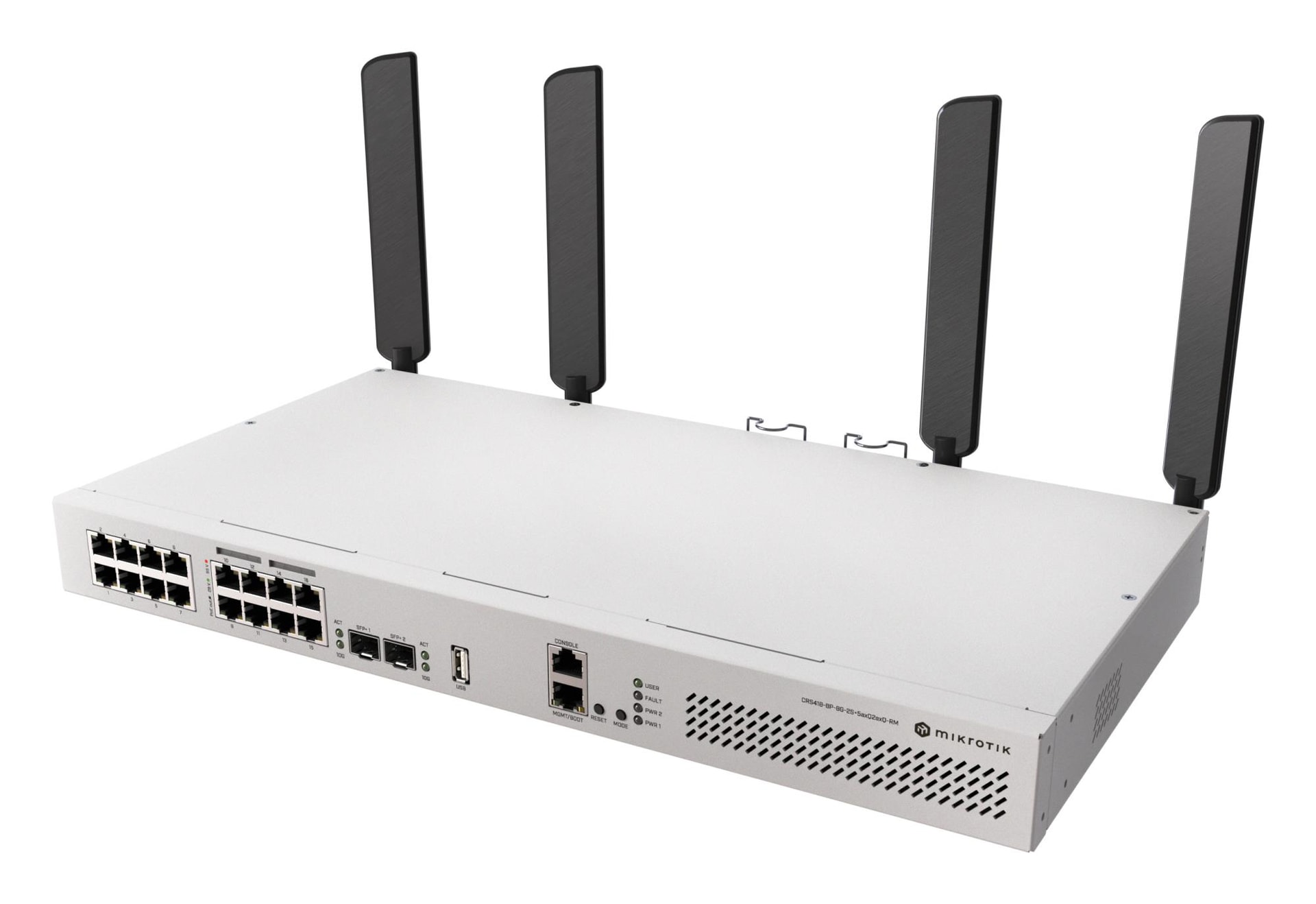 MikroTik CRS418-8P-8G-2S+ rack switch with PoE