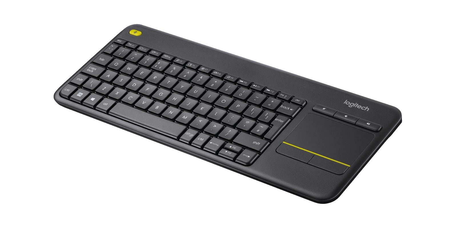 Logitech K400 Plus wireless touch keyboard, with touchpad, black