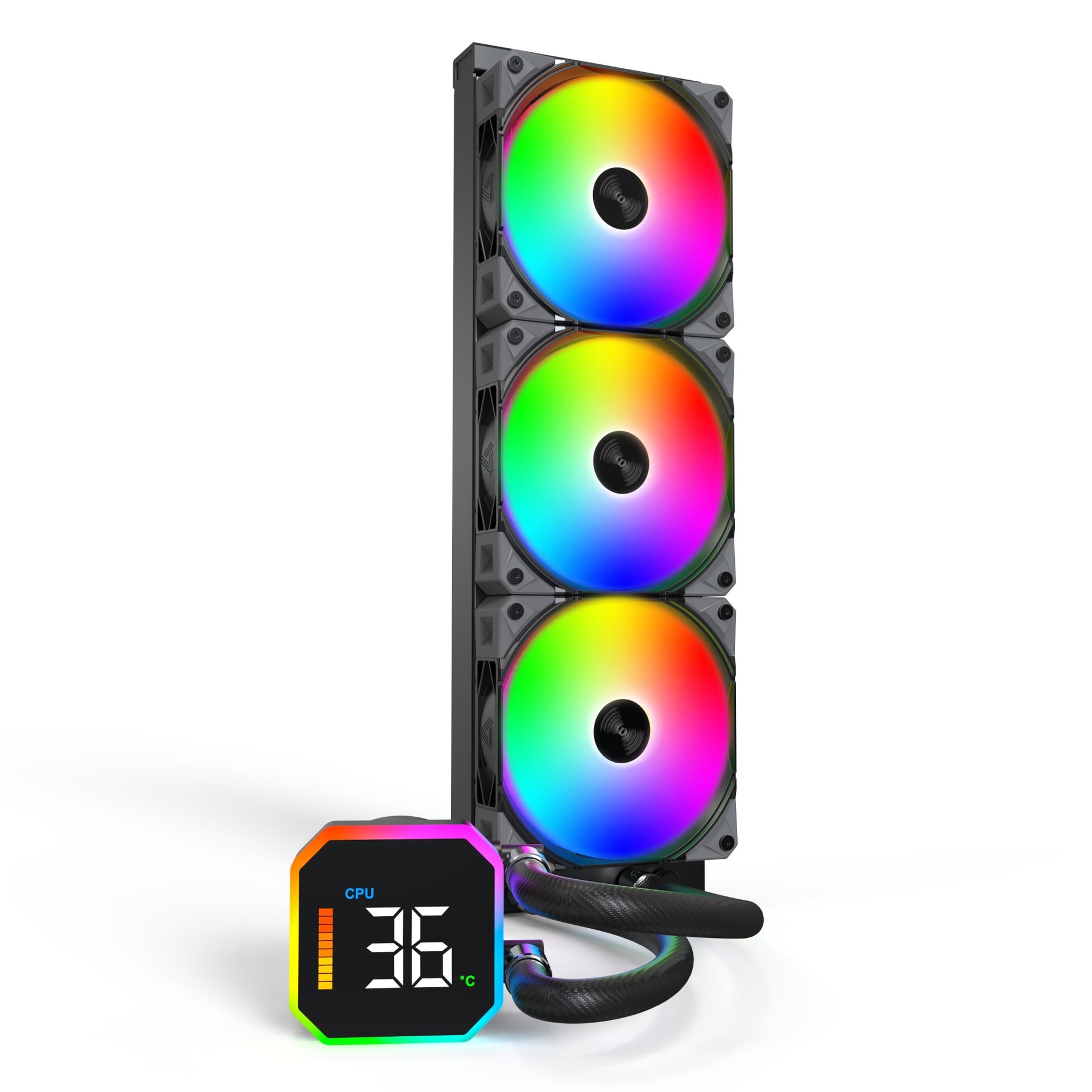 MONTECH HyperFlow Digital 360 must – soodne vedelikjahuti
