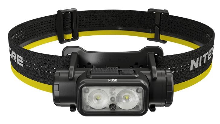 NITECORE NU50 Rechargeable Headlamp, 3800 lm, IP68, Black/Yellow