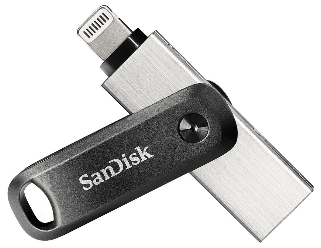 SanDisk 64GB USB 3.2 Flash Drive Swivel Black Silver Deal