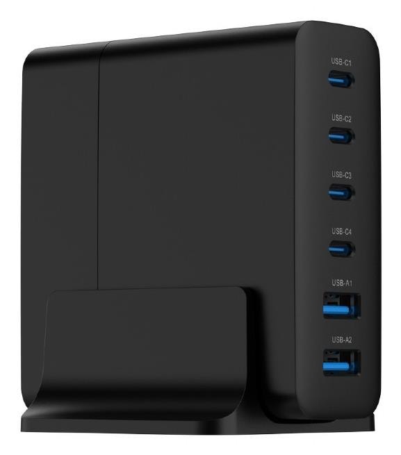 Gembird USB-C 75W Universal 4-Port Charger Black