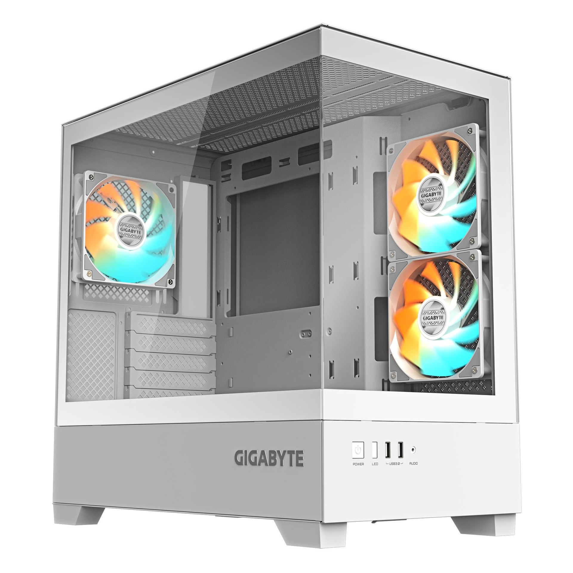 GIGABYTE GB-C201PI White Midi Tower Case – Budget Build Ready