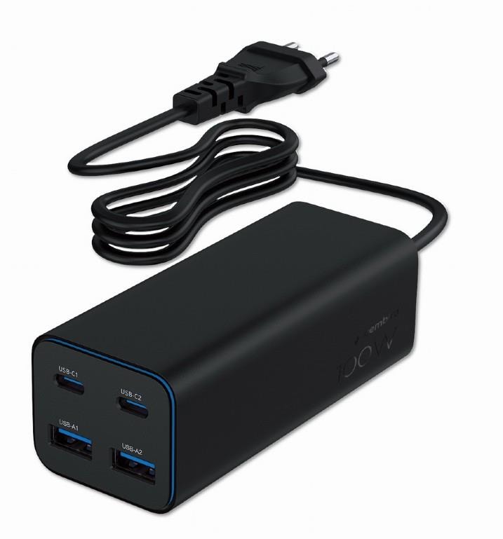 GEMBIRD USB-C laadija 100W, 3 porti – kiire laadimise parim hind