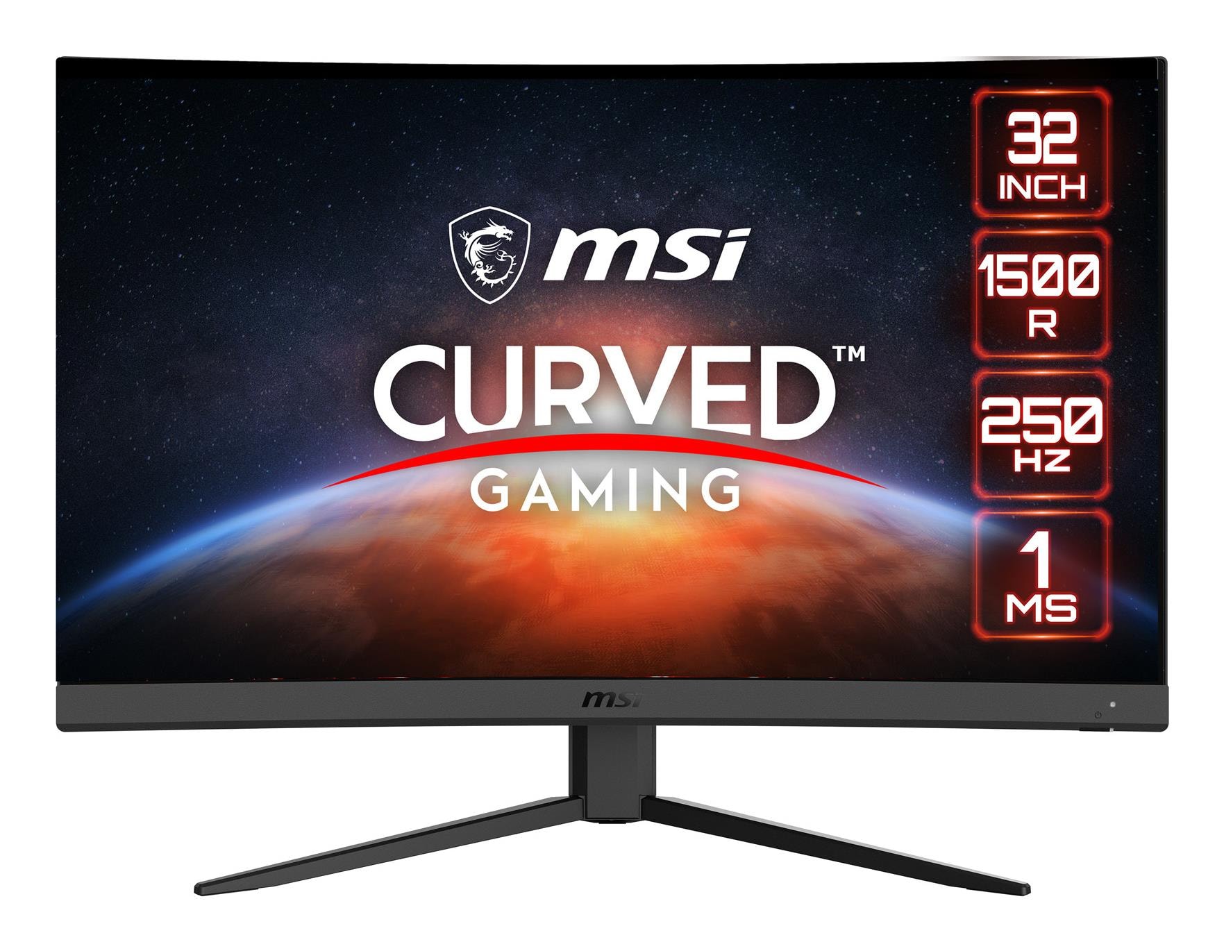 Mängurimonitor MSI G32C4X, 31,5″, nõgus ekraan, Full HD, 250 Hz