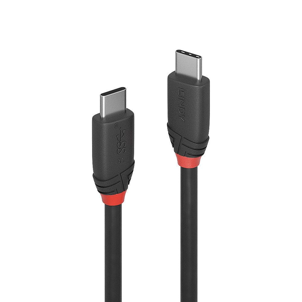LINDY USB 3.2 C-C 1M Black Cable – Fast Data Transfer