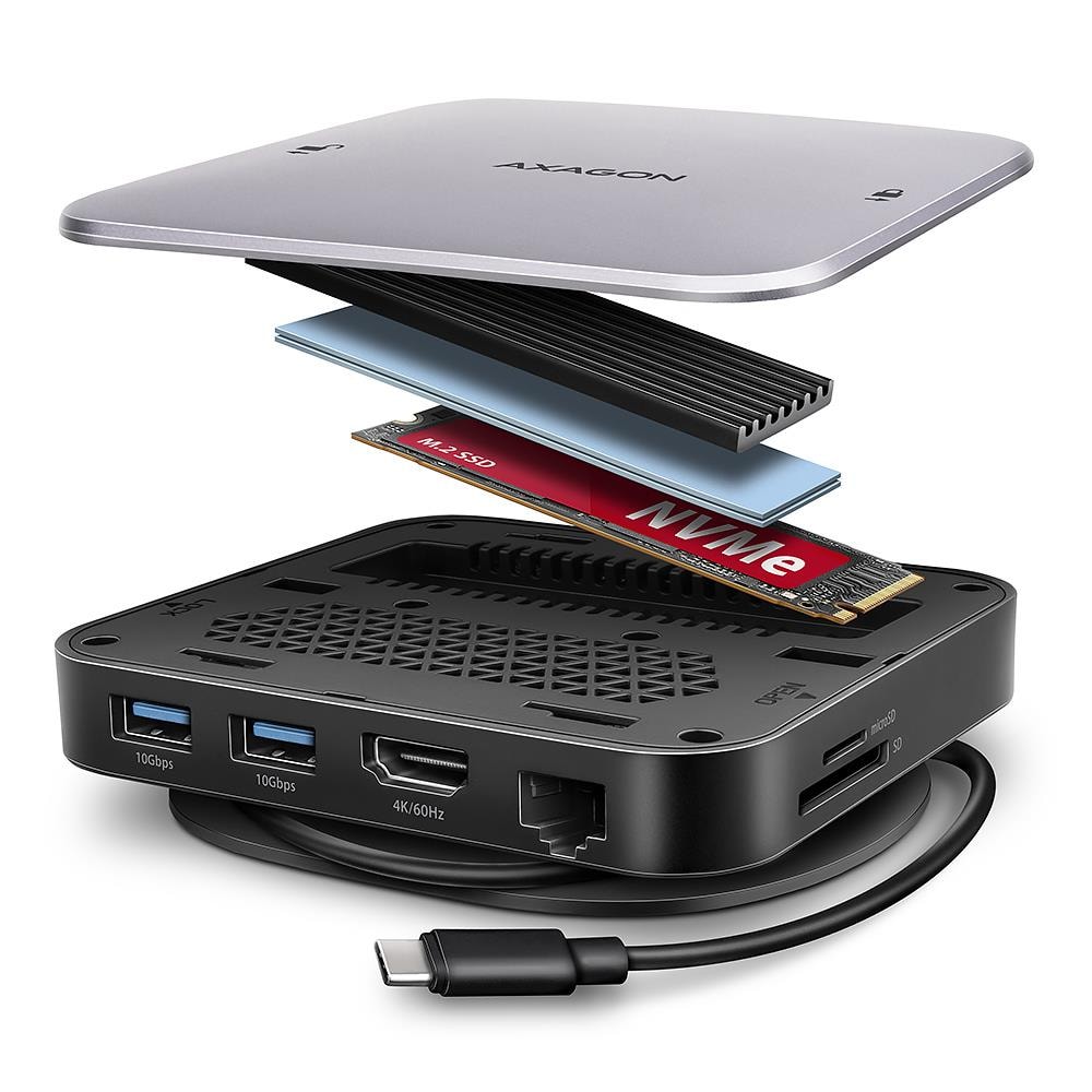 AXAGON HMC-UFO 9в1 док-станция USB-C недорого