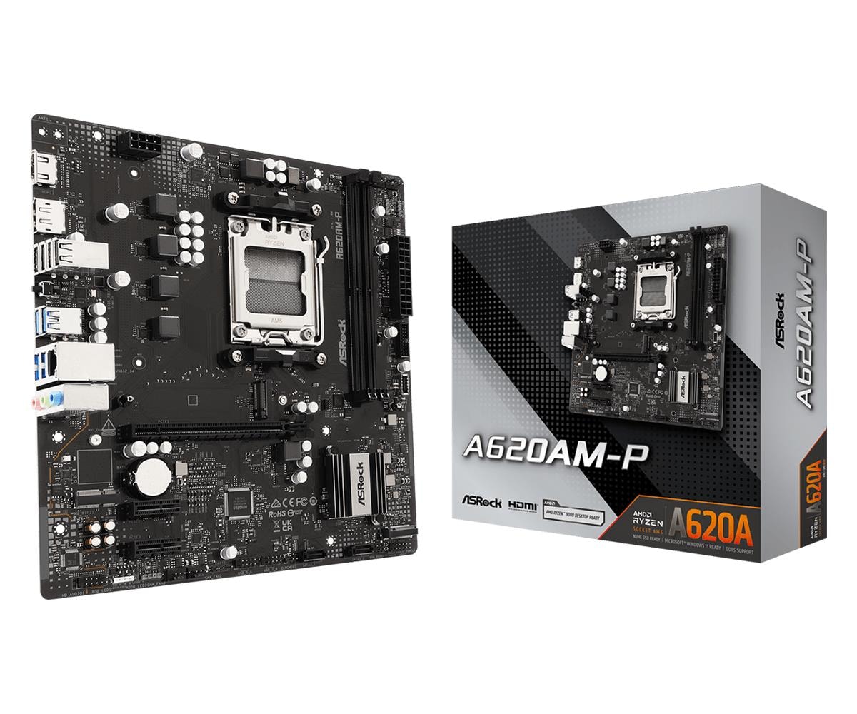 Emaplaat ASRock A620AM-P, AM5, Micro-ATX, DDR5