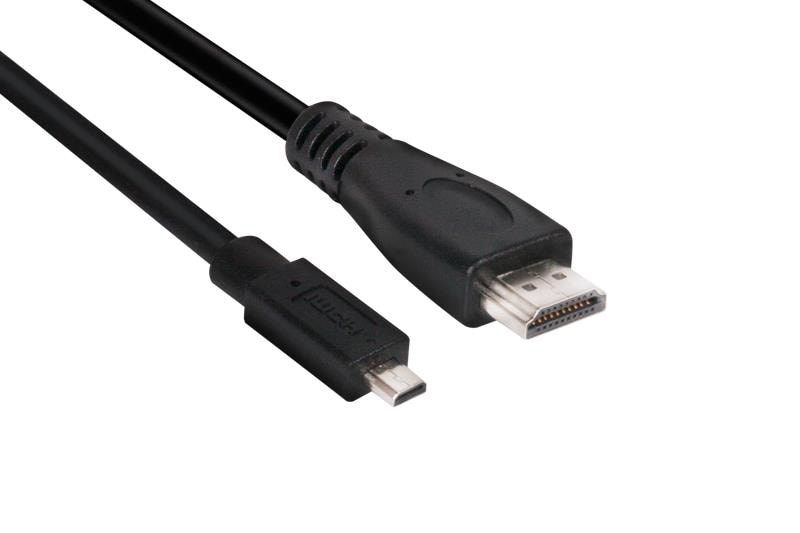 CLUB3D Micro HDMI to HDMI 2.0 Cable 1m — 4K UHD Connect