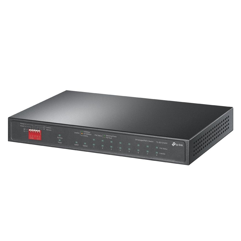 Võrgulüliti TP-Link TL-SG1210PP, 6 PoE+ ja 2 PoE++ porti, 123 W