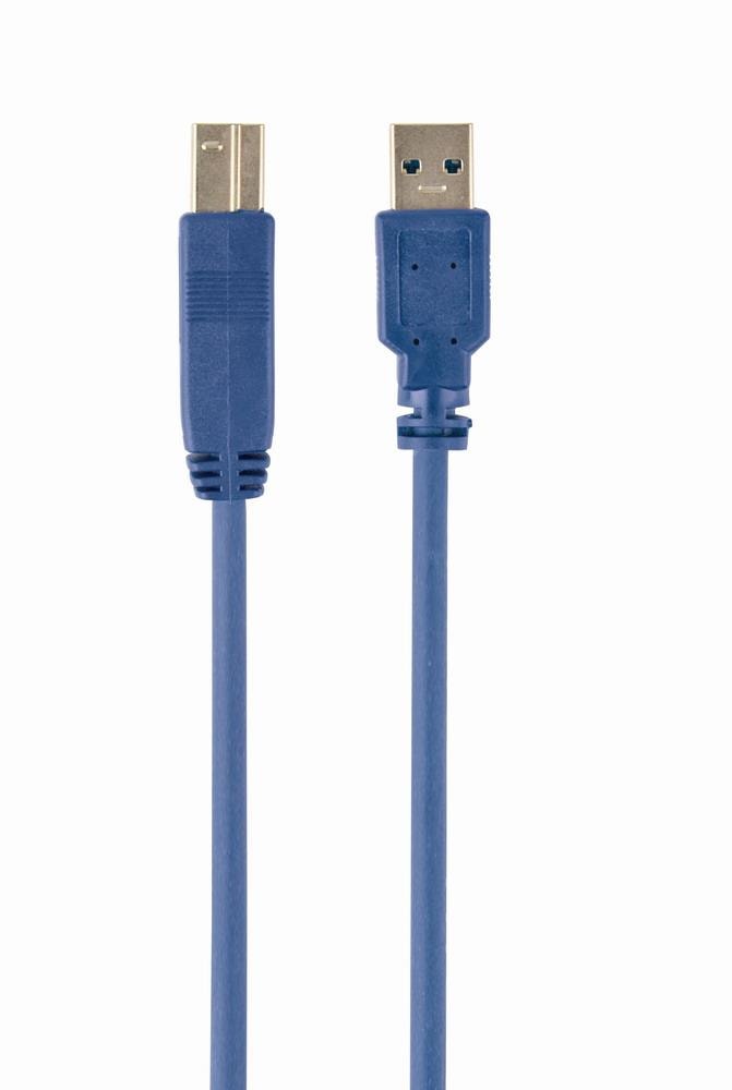 GEMBIRD USB 3.2 кабель A-B 0.5м синий недорого