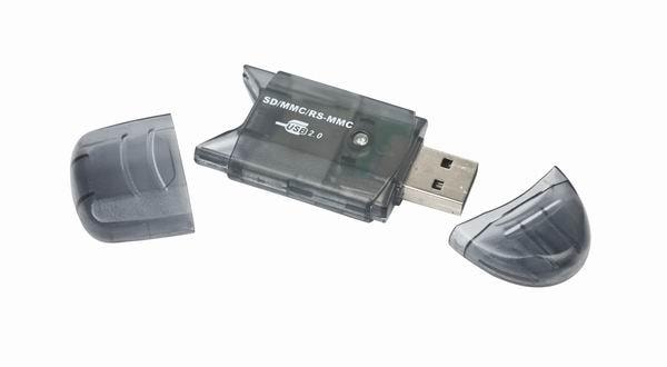 GEMBIRD USB2/FD2-SD-1 USB 2.0 Memory Card Reader, Black