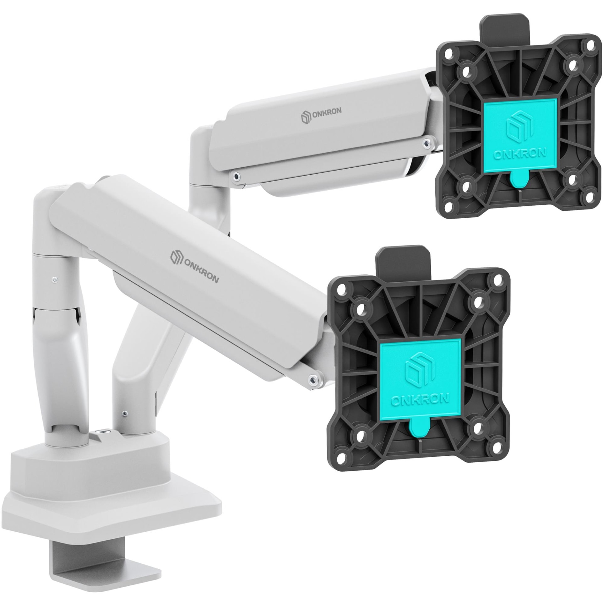 ONKRON G160 Dual Monitor Desk Mount 13–32" Black & White