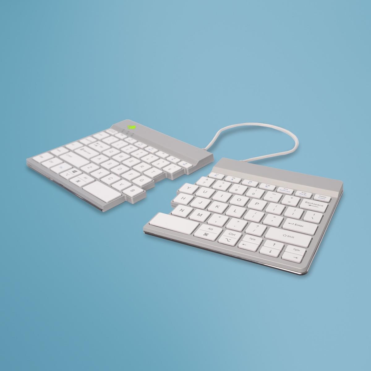 R-GO TOOLS Compact Wireless Keyboard White Scissor Switch