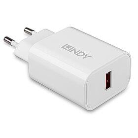 Lindy 73412 wall charger, 18 W, fast charging, white