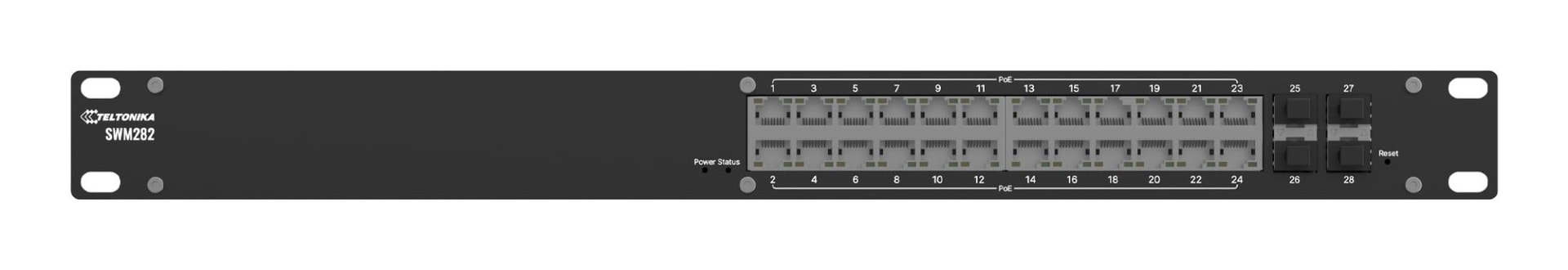 TELTONIKA SWM282 управляемый коммутатор 24 порта PoE+ по выгодной цене