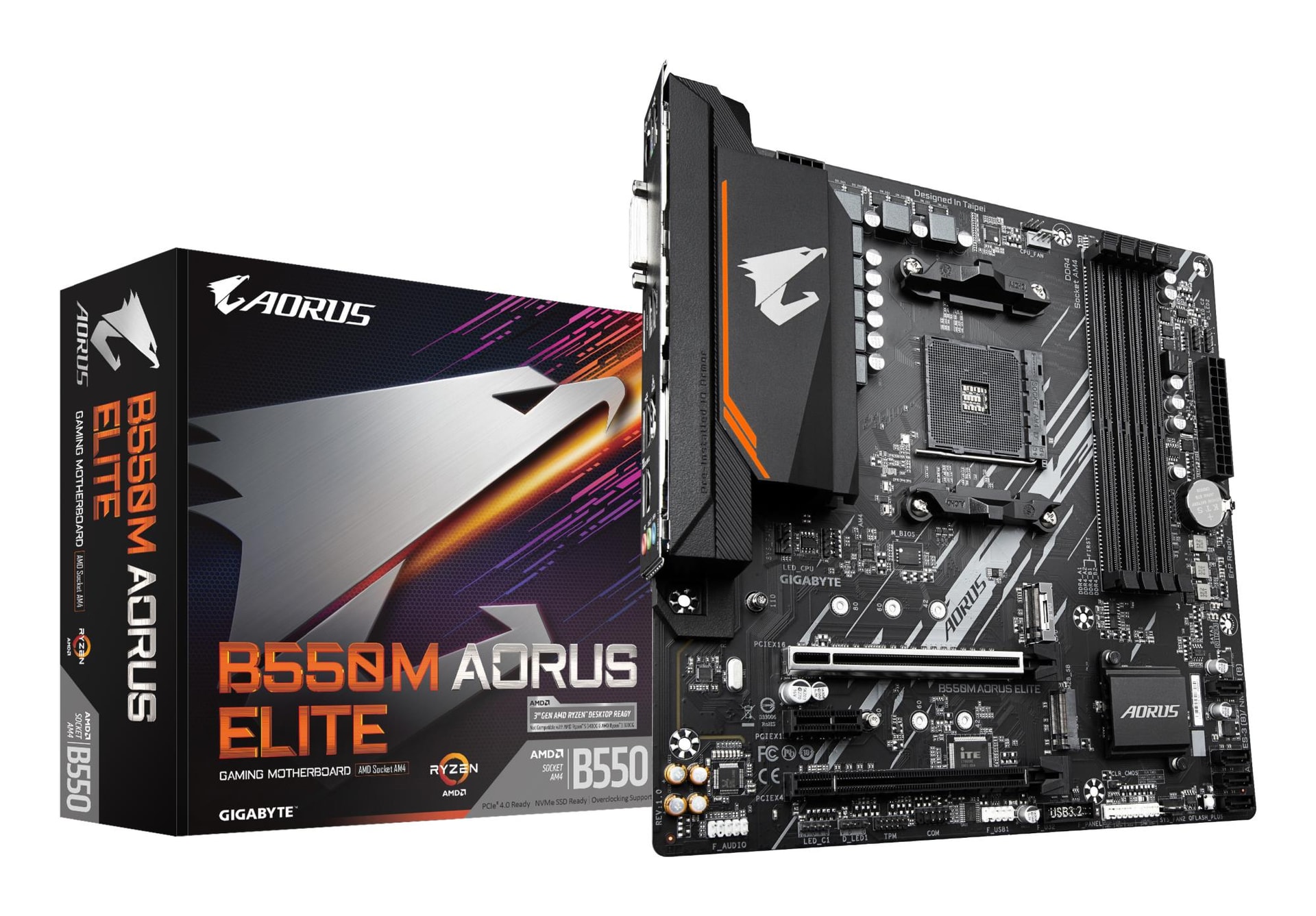 Emaplaat Gigabyte B550M Aorus Elite, AM4, Micro-ATX, DDR4