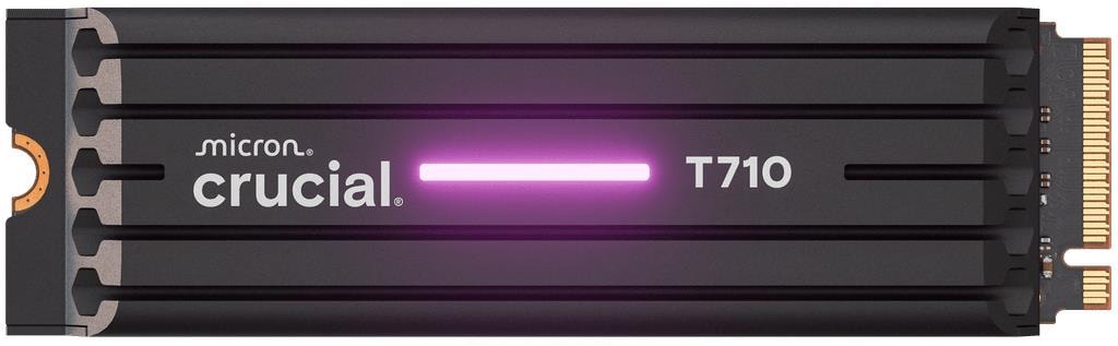 Crucial T710 M.2 NVMe SSD, 2 TB, PCIe 5.0, with heatsink