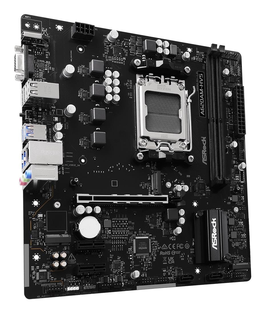 Материнская плата ASRock A620AM-HVS, AM5, Micro-ATX, DDR5