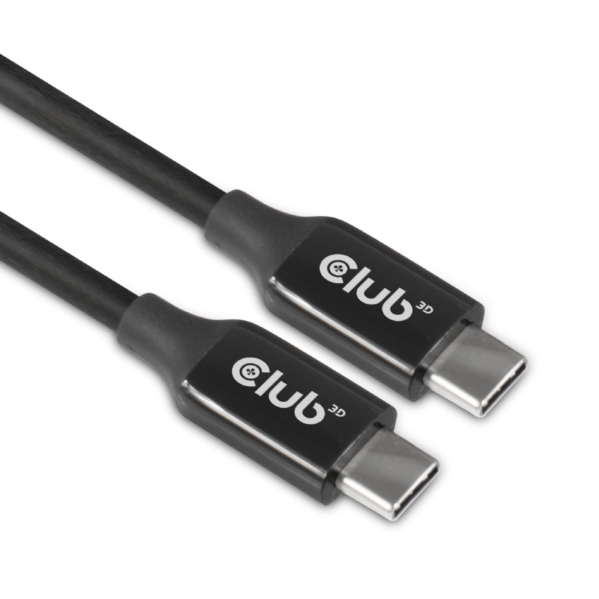 CLUB3D USB-C kaabel 5m must – kiire andmeedastus