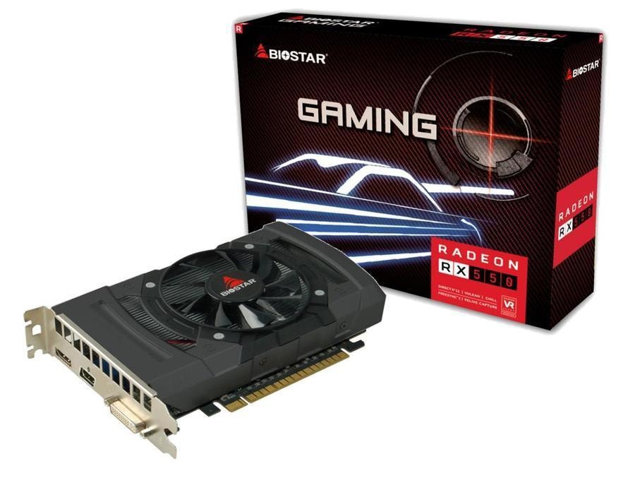 Videokaart Biostar Radeon RX 550, 4 GB GDDR5