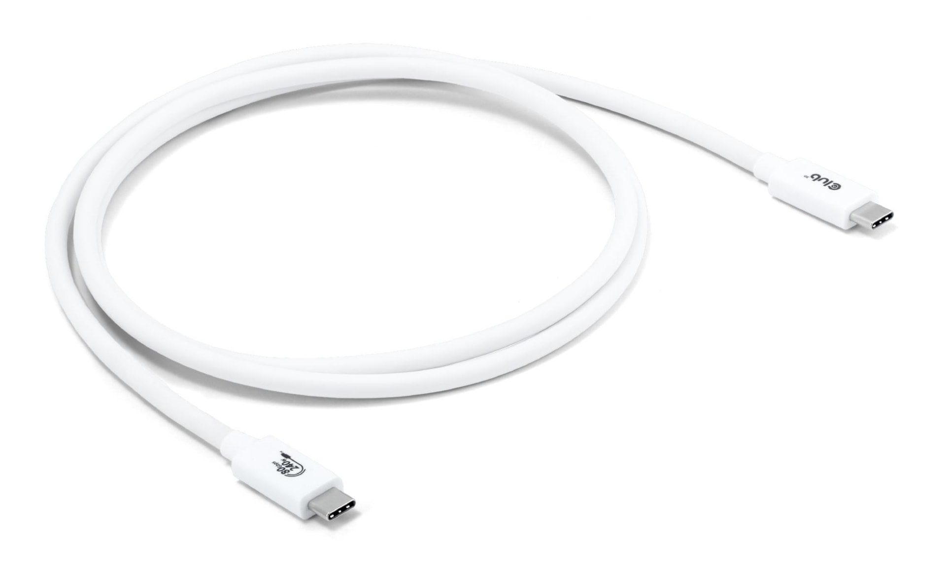 CLUB3D USB-C to USB-C 1.2m White Cable USB4 Gen 2x2