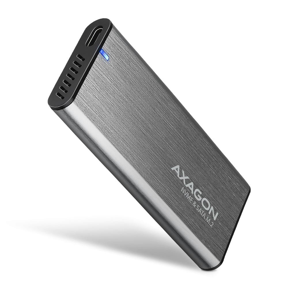 AXAGON EEM2-SG2 M.2 NVMe SATA SSD Enclosure USB-C