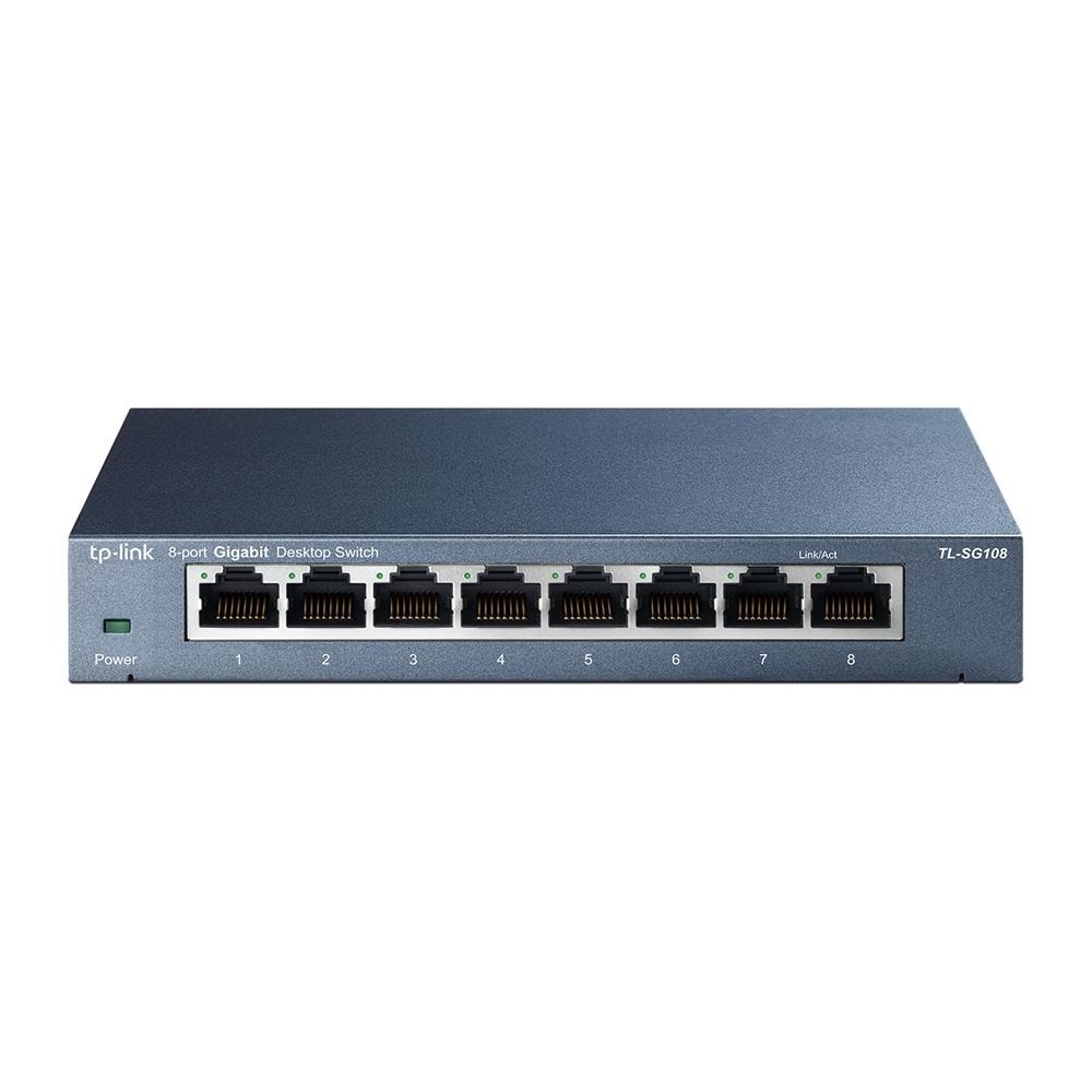Võrgulüliti TP-Link TL-SG108, 8 porti, Gigabit Ethernet, teraskorpus