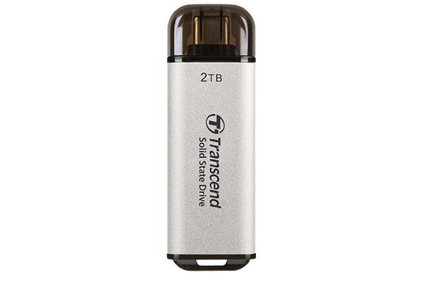 Transcend ESD300 2 TB external SSD, USB-C, silver