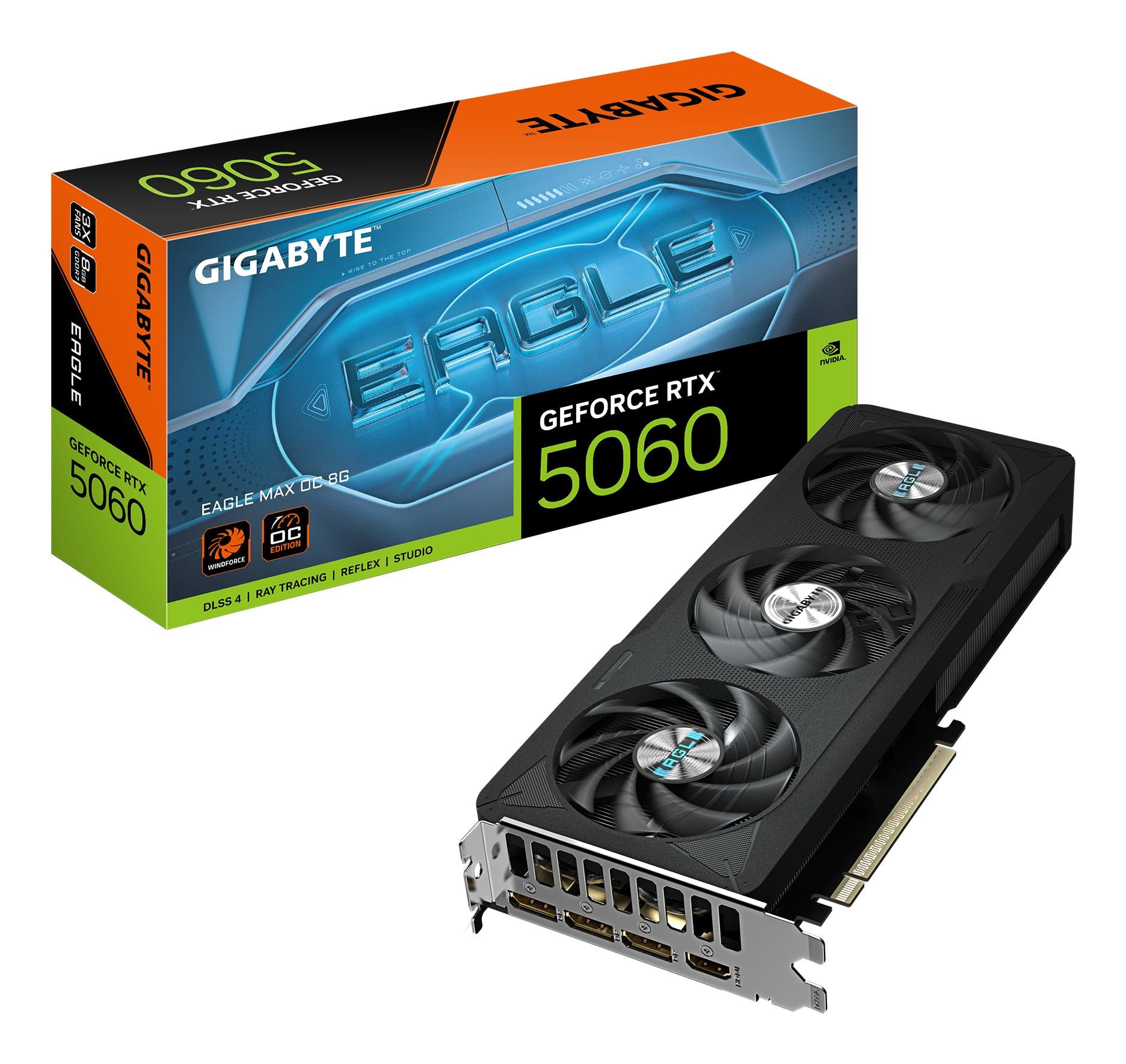 Videokaart GIGABYTE GeForce RTX 5060 EAGLE MAX OC, 8 GB GDDR7
