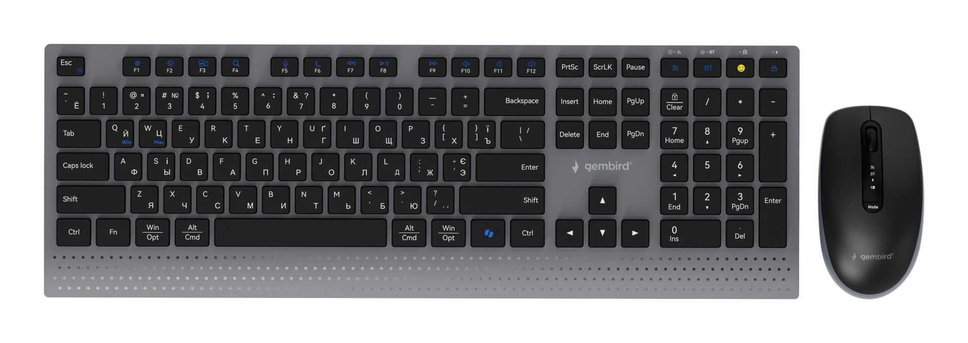Gembird Wireless Keyboard Mouse Cyrillic Black Budget Deal