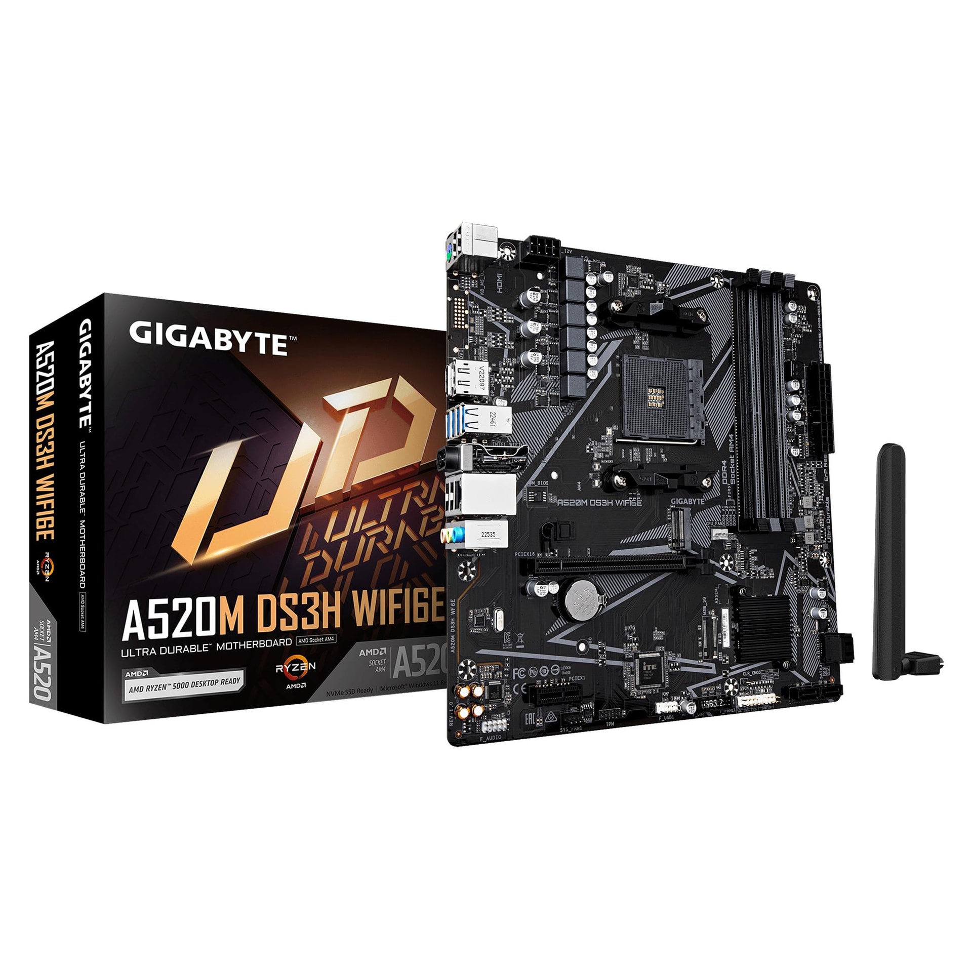 GIGABYTE A520MDS3HWF6E micro ATX AM4 emaplaat
