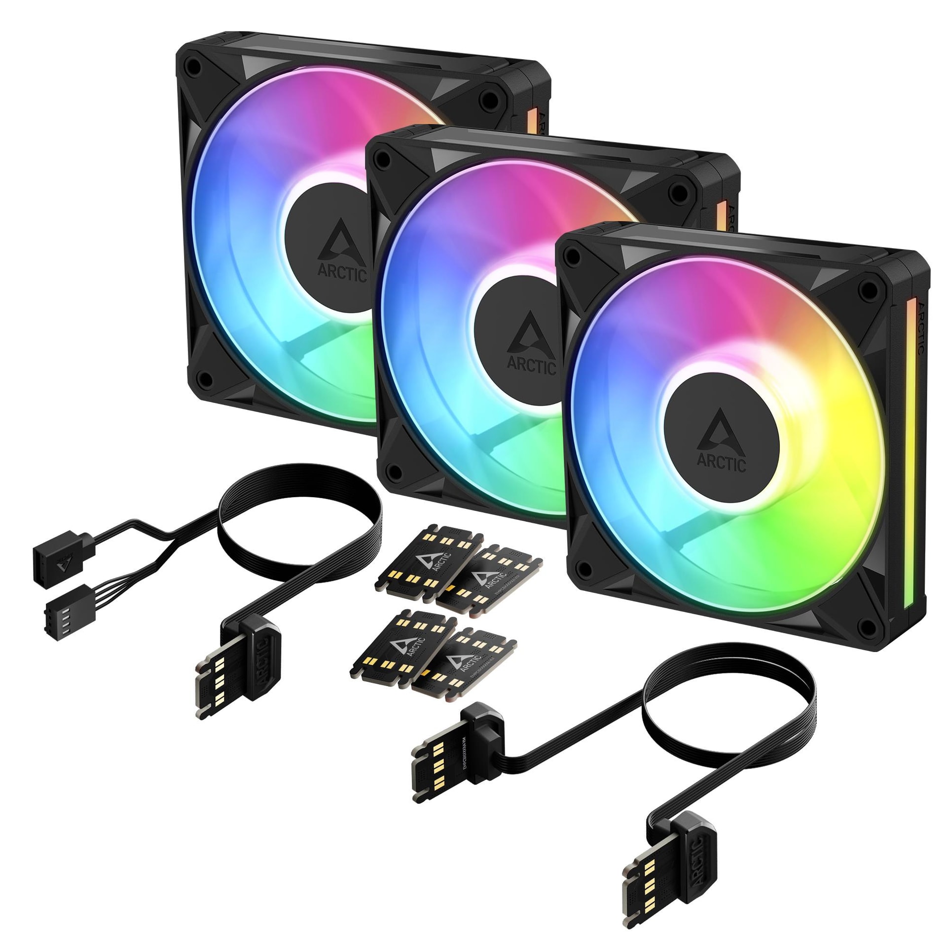 Korpuse ventilaatorid ARCTIC BioniX P12 A-RGB, 3 × 120 mm, must