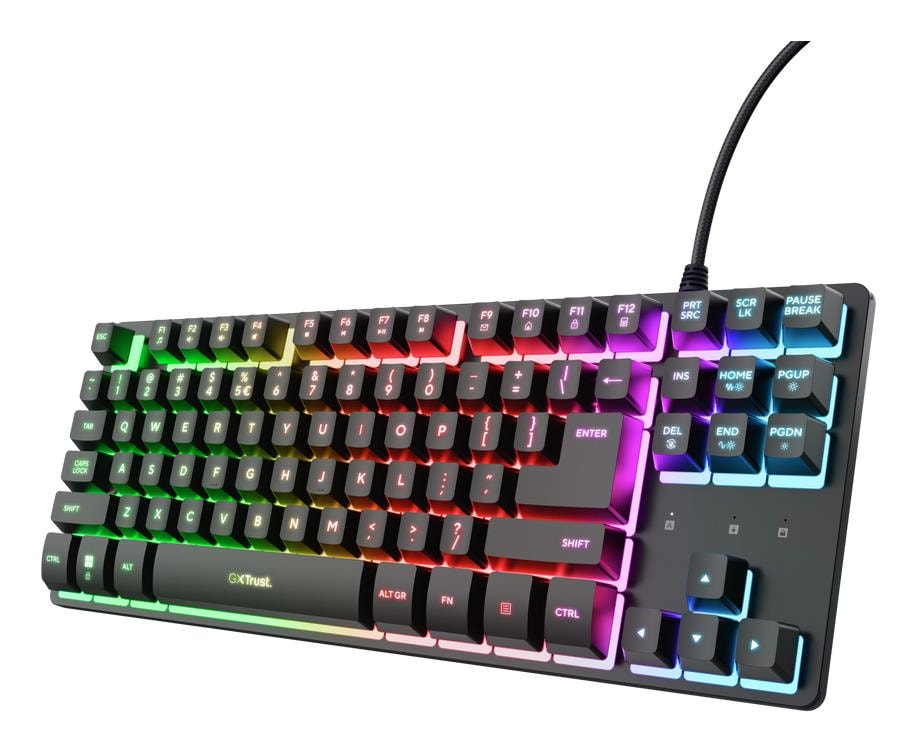 Клавиатура USB TRUST GXT833 THADO TKL чёрная недорого