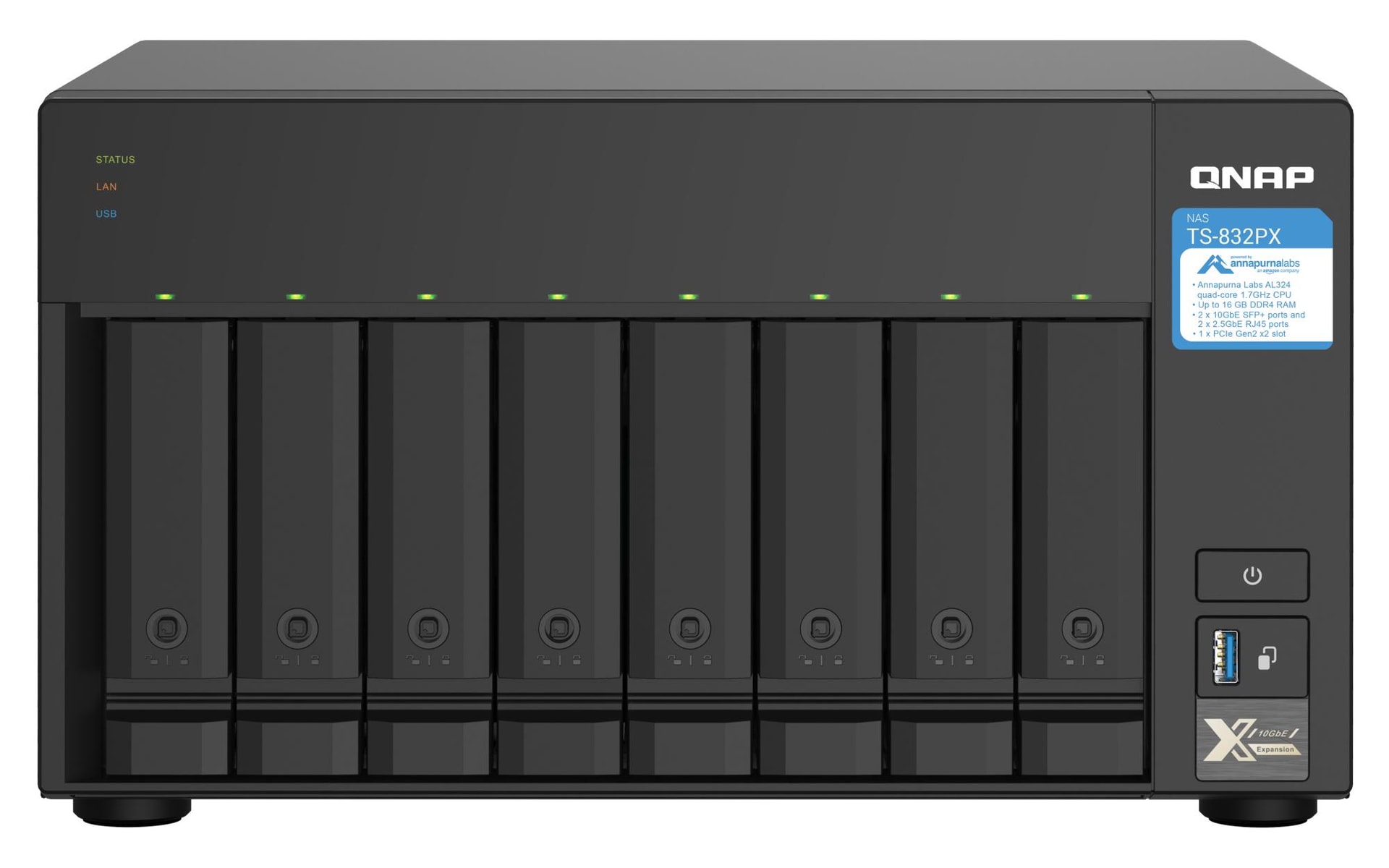 QNAP TS-832PX-4G NAS 8-paigaliseks odav võrguserver