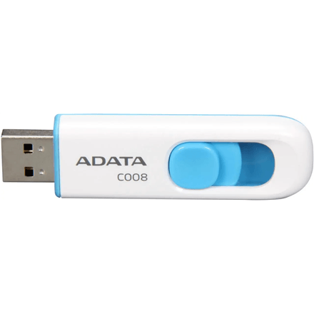 ADATA C008 64 GB USB flash drive, white/blue