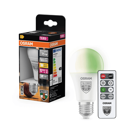 Osram Žalgiris Edition E27 LED Bulb with Remote, 1055 lm, 9.5 W