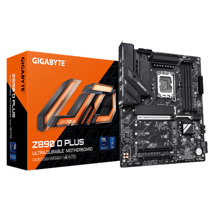 Gigabyte Z890 D PLUS | Processor family Intel | Processor socket LGA1851 | DDR5 | Supported hard disk drive interfaces M.2, SATA | Number of SATA connectors 4